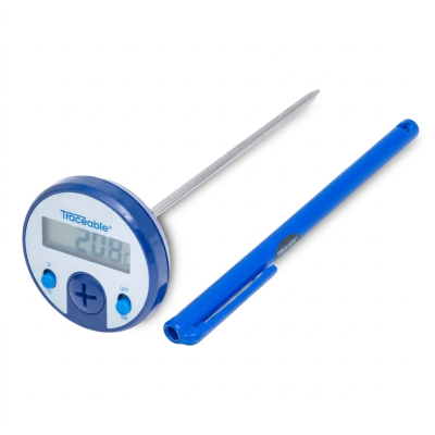 Termómetro de vástago con pantalla grande